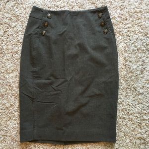 Army Green Pencil Skirt